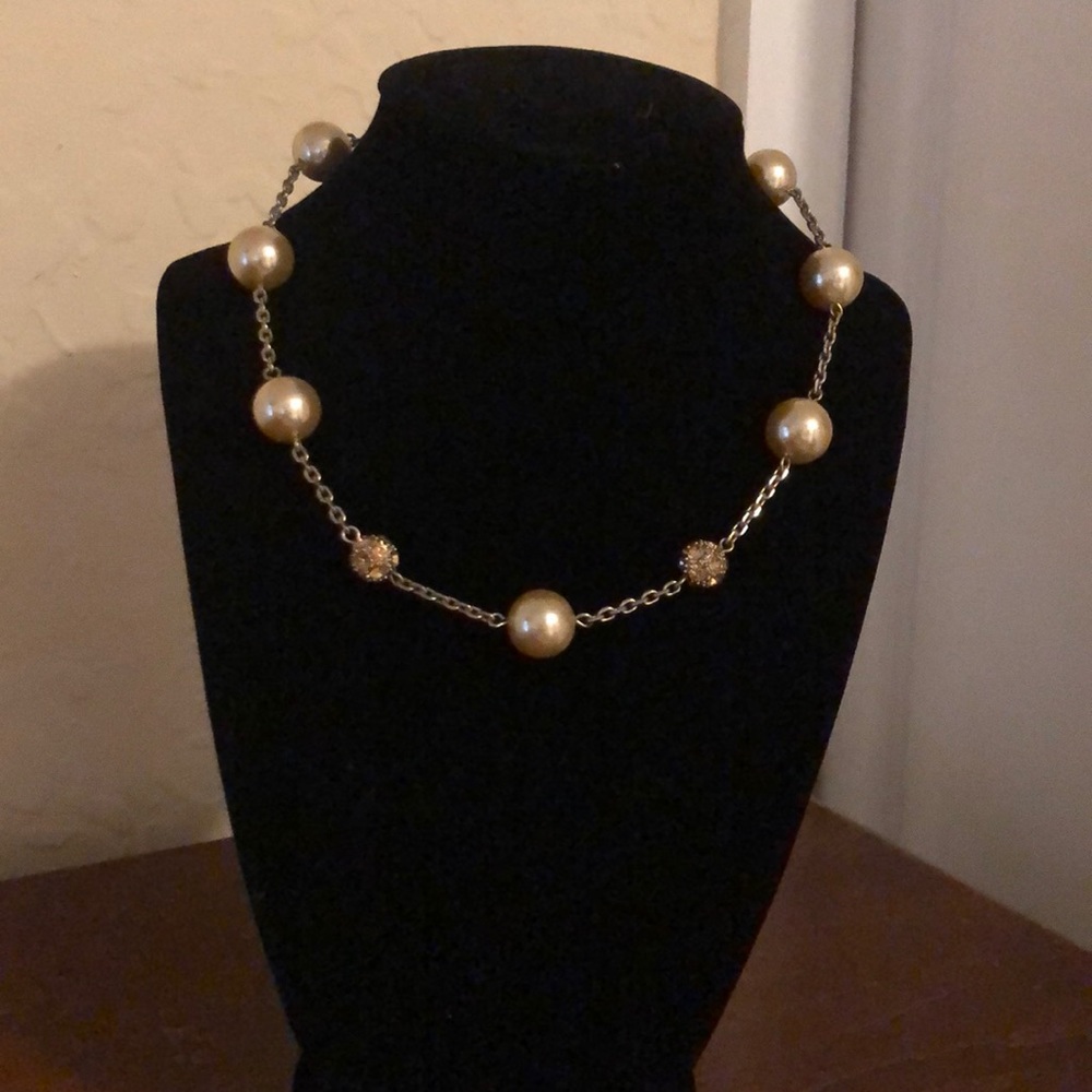 Champagne colored pearl necklace